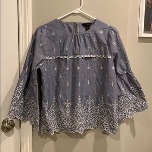 Jcrew pinstripe top